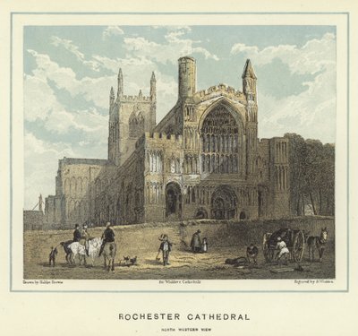 Rochester Cathedral, North Western View by Hablot Knight Browne